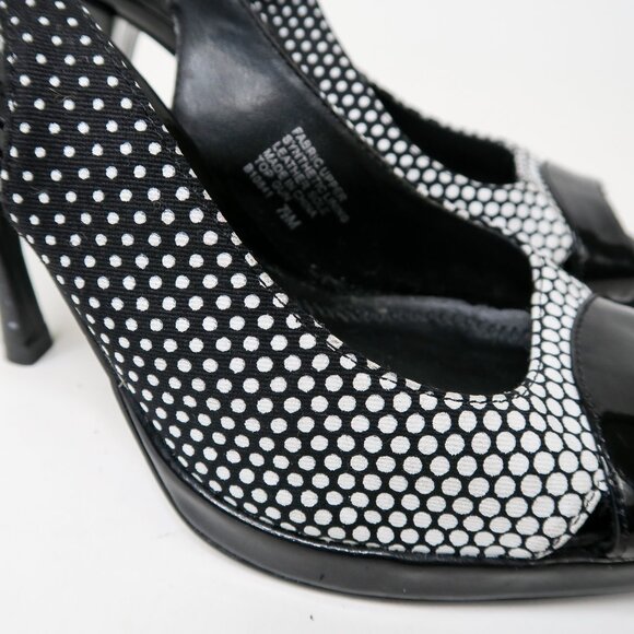 Vintage Y2K Bongo Polka Dot Slingback Pumps - Picture 7 of 15